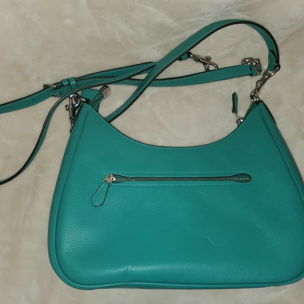 Coach Aqua Leather Shoulder Bag - Picture 2 of 9